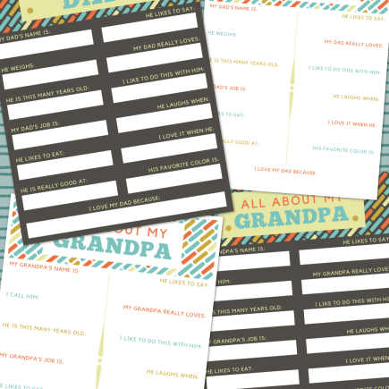 all about my dad and grandpa printables